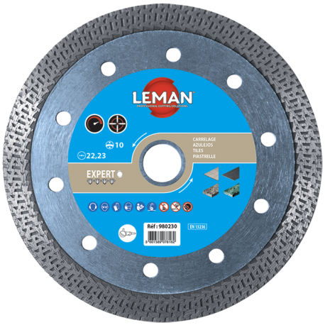 Disque 980125 Leman, disque diamant 125 carrelage, disque pour la pierre  bleue,disque diamant grés cèrame - Meygal Mat