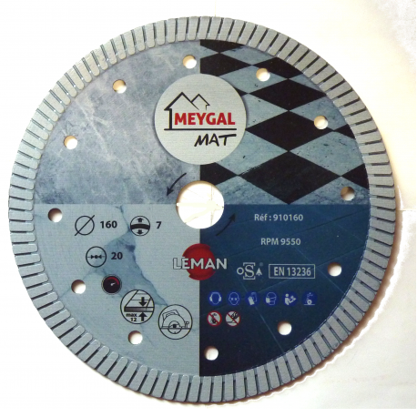 Disque Leman 950305, disque 300 mm pour la coupe d'acier, disque diamant  acier - Meygal Mat